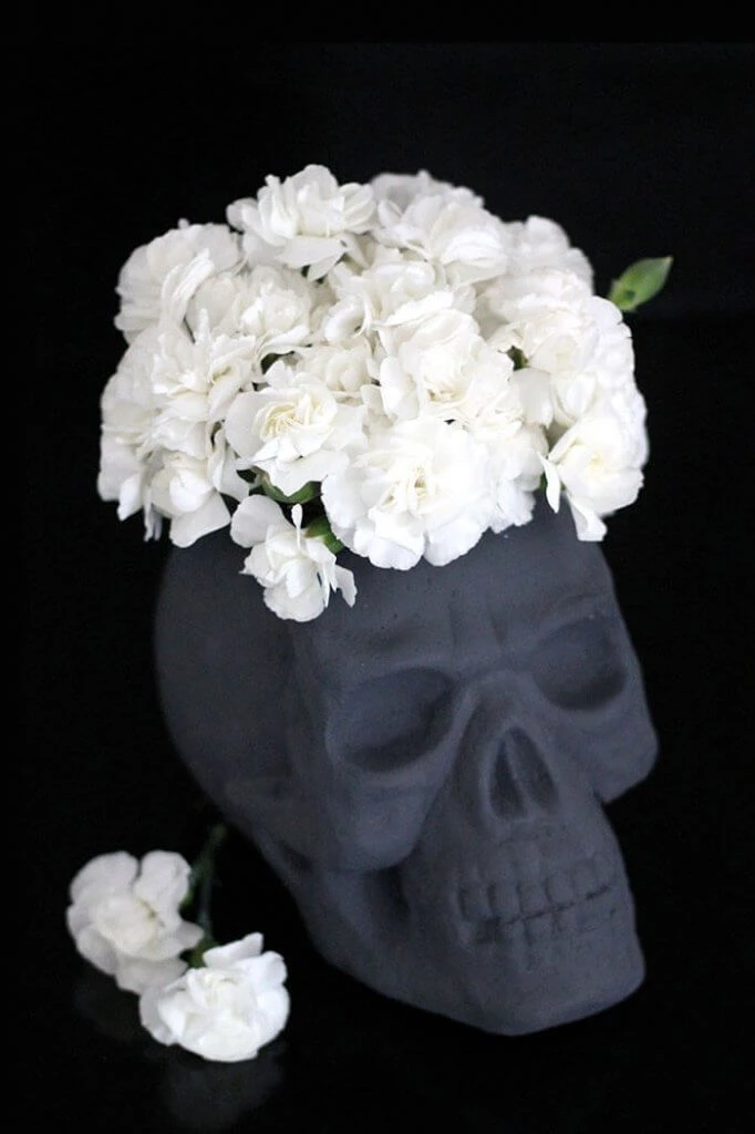 Skull Flower Vase