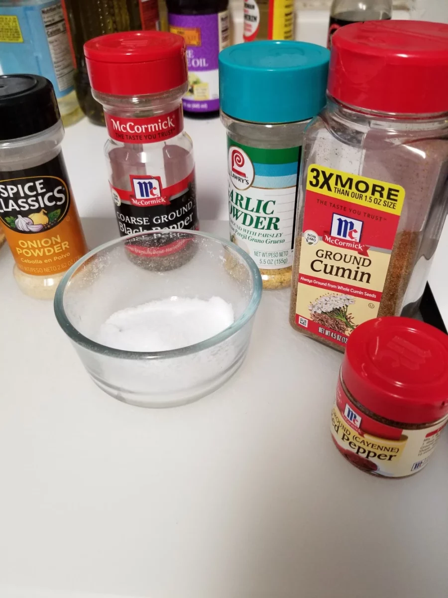 Spices used for taco meat