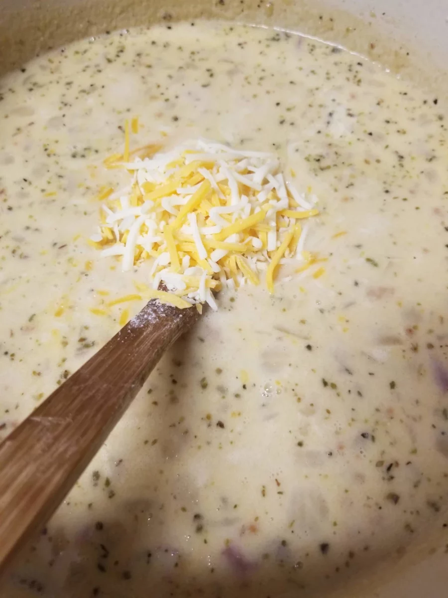 12 - Bacon and Cheese added to soup