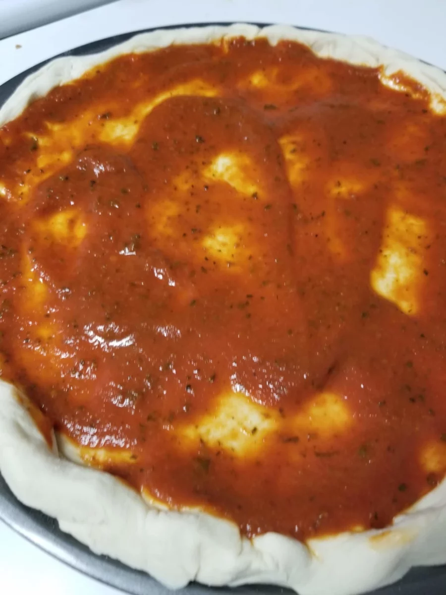 2 - Pizza Dough with sauce