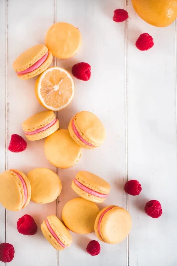 Lemon Raspberry Macarons