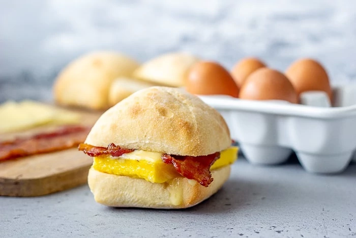 Bacon, Egg, and Gouda Sandwich