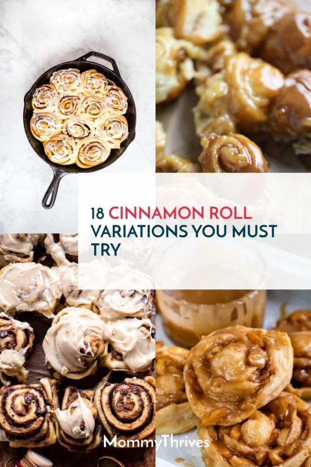 Cinnamon Roll Variations To Try - Delicious Cinnamon Roll Recipes - Different Cinnamon Roll Variations and Recipes