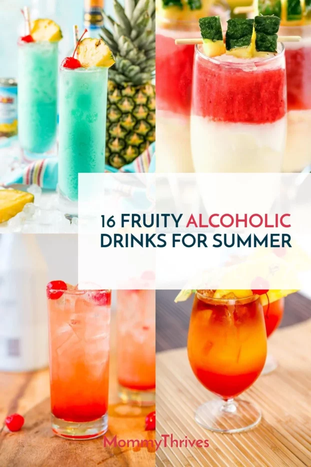 Fruity Alchoholic Drinks - Summer Party Drinks For A Crowd - Iced Alcoholic Drinks For Summer