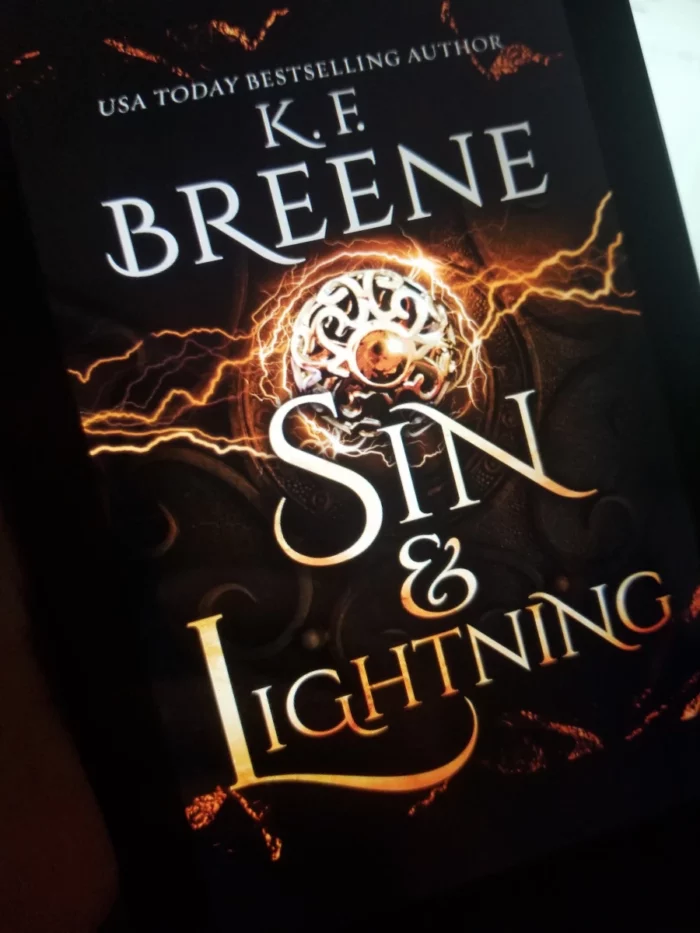 Sin and Lightning book cover on tablet