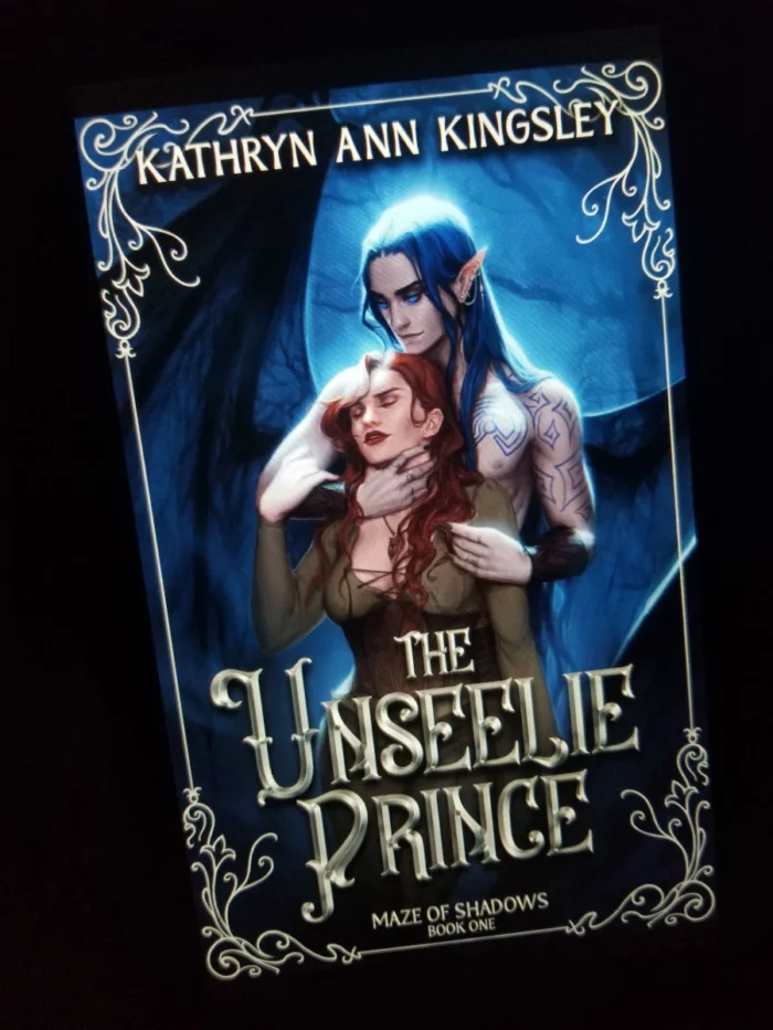 The Unseelie Prince book cover on tablet