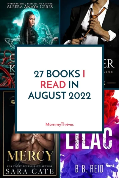 Books I Read This Month - Book Recommendations for Romance, Dark Romance, and Fantasy - What I Read In August 2022